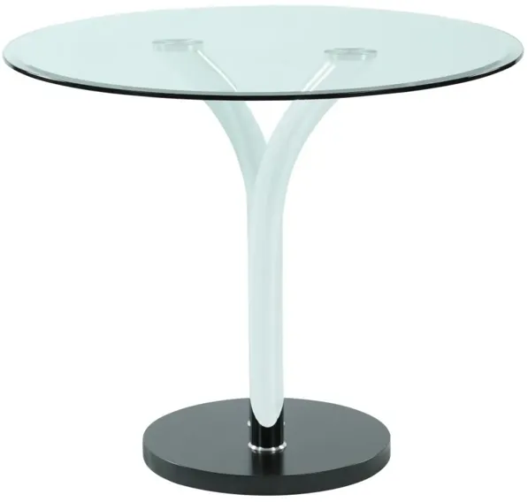 CLEAR GLASS TOP COUNTER HEIGHT BISTRO TABLE