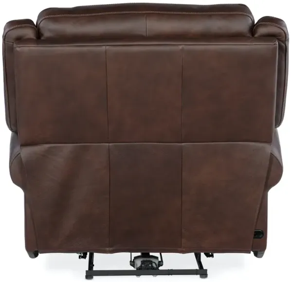 Hooker Furniture Oberon Caruso Walnut Leather Zero Gravity Recliner with Power Headrest