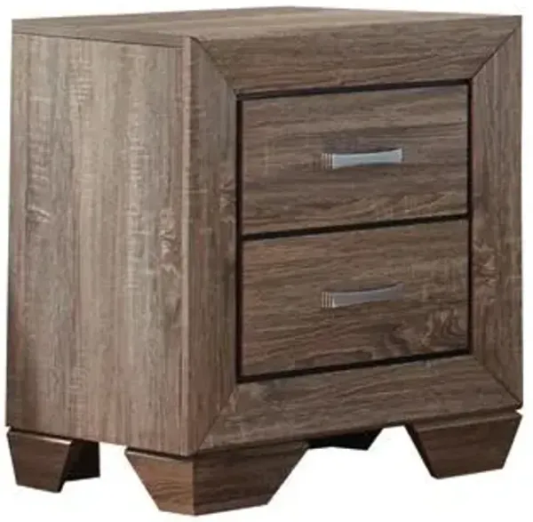 Coaster Kauffman 2-Drawer Nightstand Washed Taupe