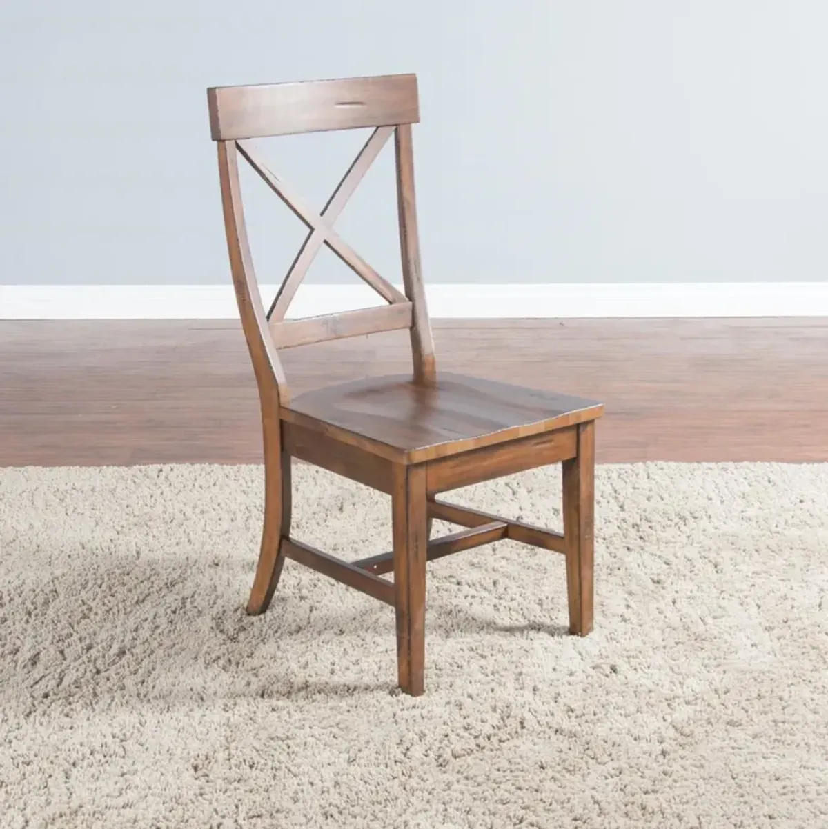 Sunny Designs Tuscany Vintage Mocha Crossback Dining Chair