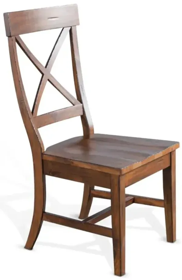 Sunny Designs Tuscany Vintage Mocha Crossback Dining Chair