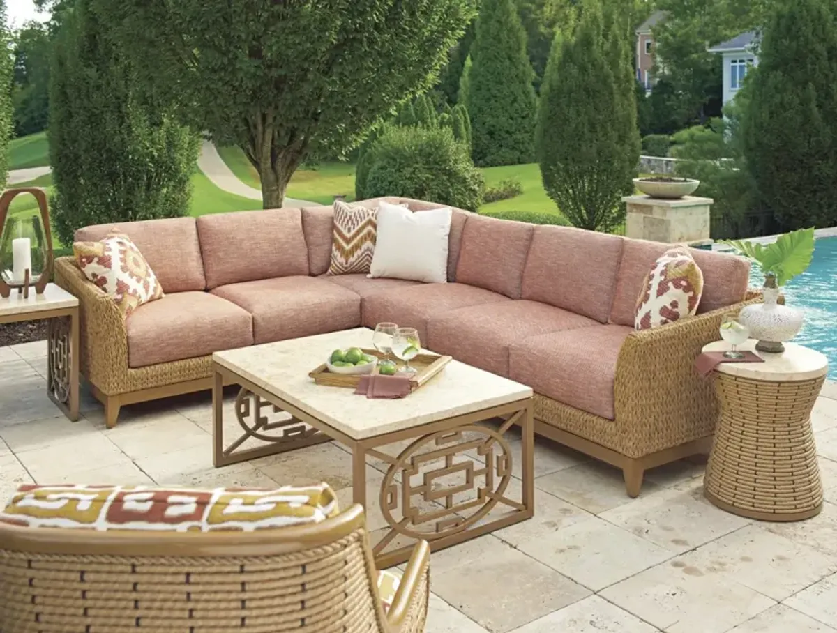 Tommy Bahama Outdoor by Lexington Los Altos Valley View Sectional in Aged Patina