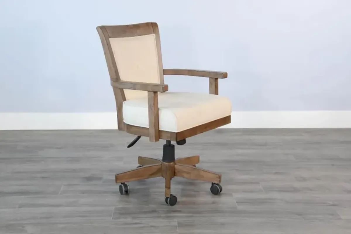 Sunny Designs Doe Valley Buckskin Game Chair with Casters Cushioned Seat & Back