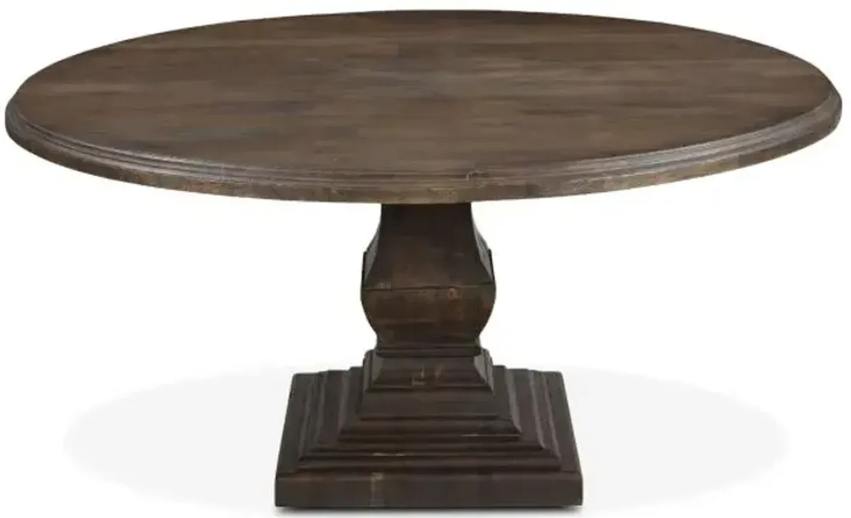 Home Trends Design Nimes 60 Inch Round Dining Table in Weathered Mango