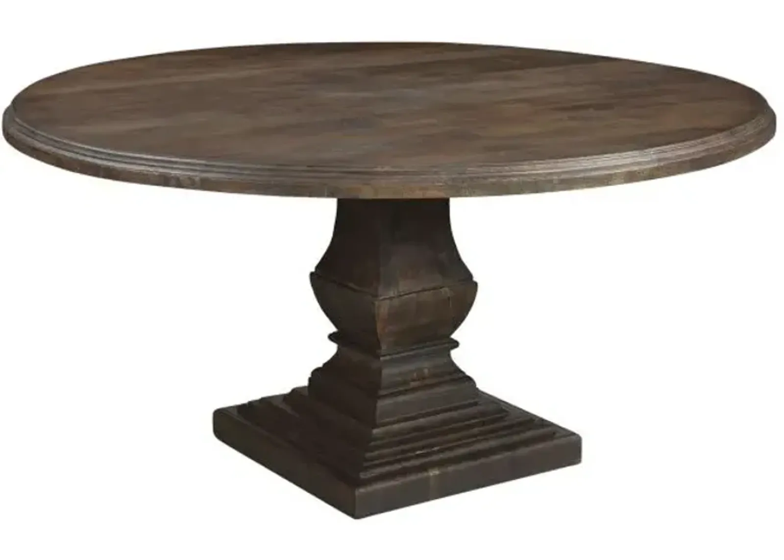 Home Trends Design Nimes 60 Inch Round Dining Table in Weathered Mango