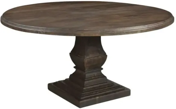 Home Trends Design Nimes 60 Inch Round Dining Table in Weathered Mango