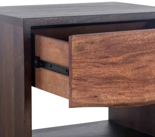 Home Trends Design San Marino 24 Inch Acacia Wood Walnut Finish Chest