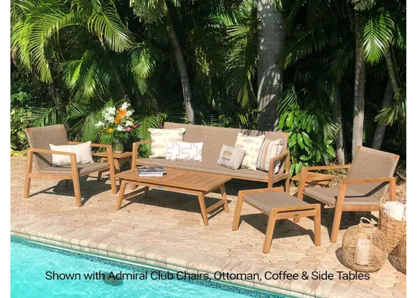 Royal Teak Admiral Outdoor Sand Sofa