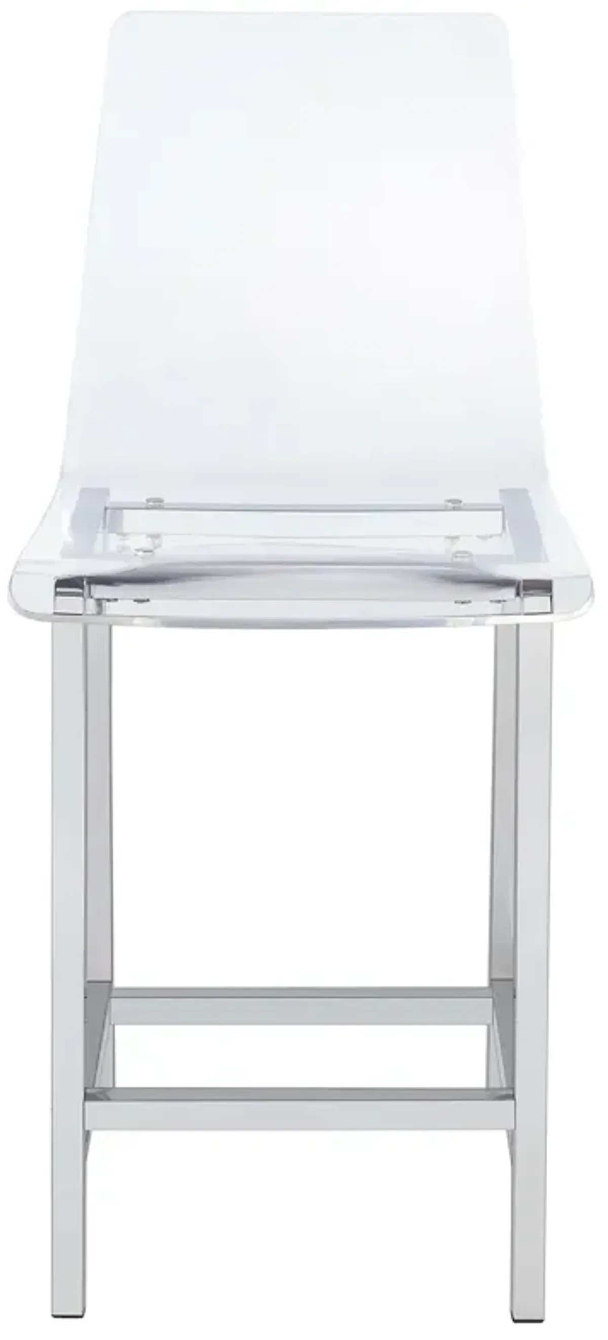 Juelia Clear Acrylic Counter Chair Chrome