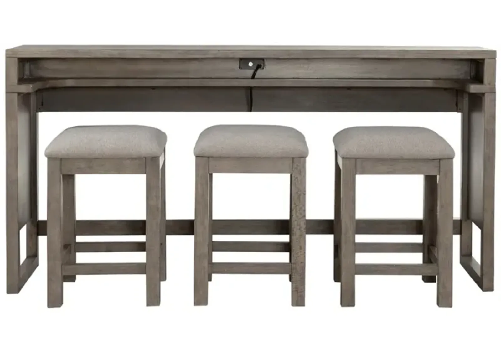 Liberty Furniture Bartlett Field 4-Piece Dusty Taupe Bar Table & Stool Set