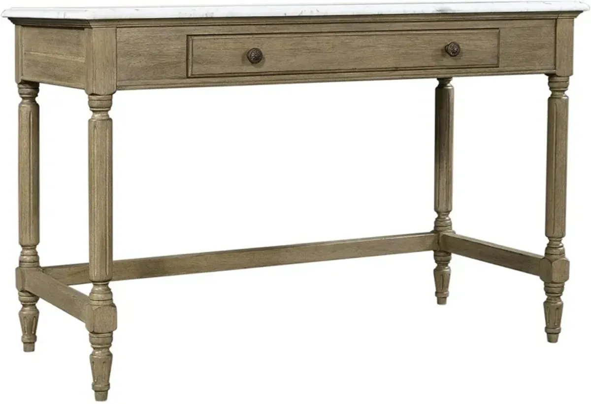 Aspenhome Provence Patine Writing Desk with Marble Top