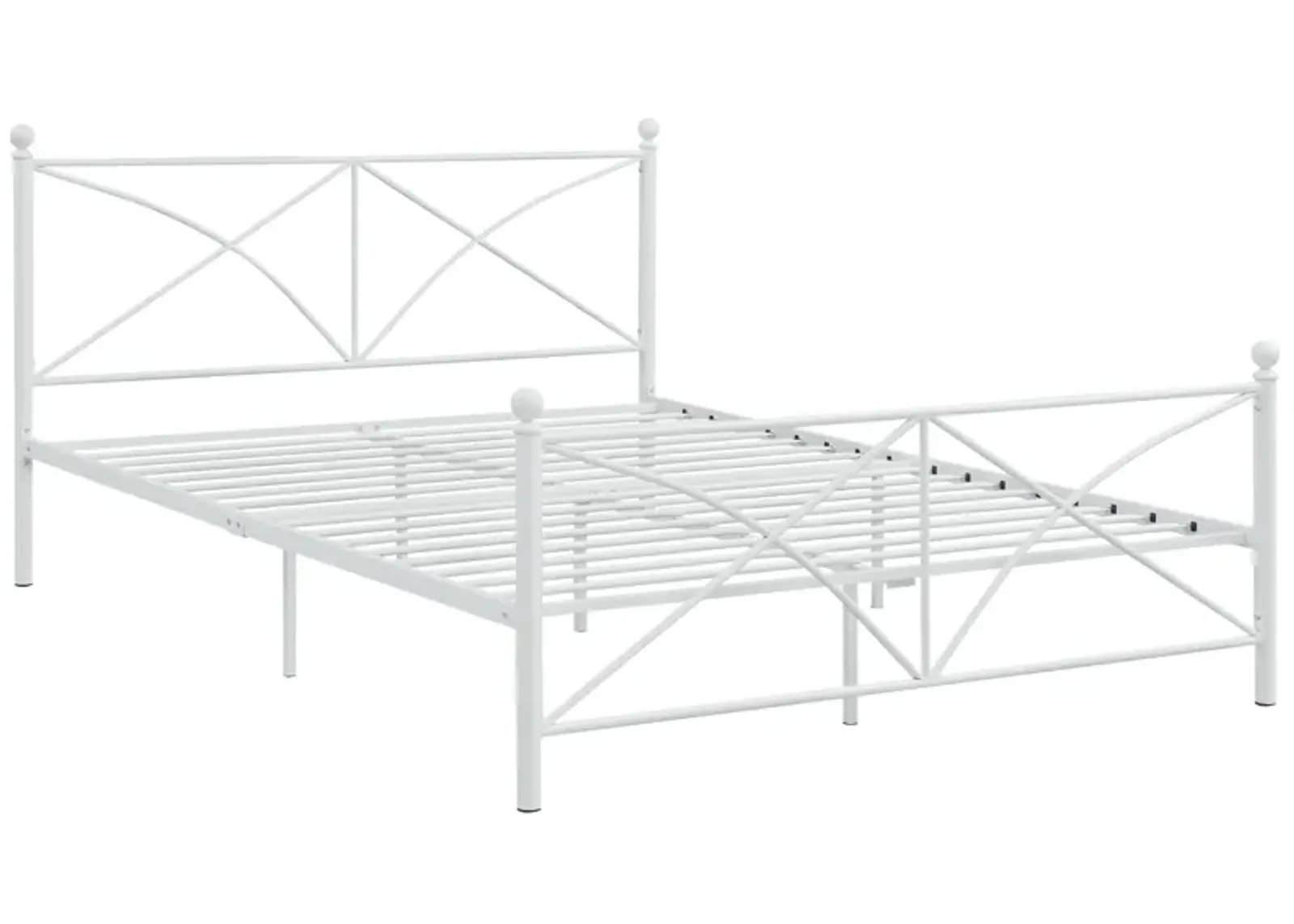 Coaster Hart Metal Full Open Frame Bed White