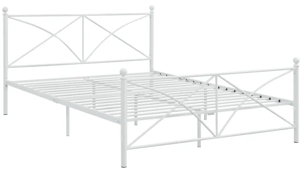 Coaster Hart Metal Full Open Frame Bed White