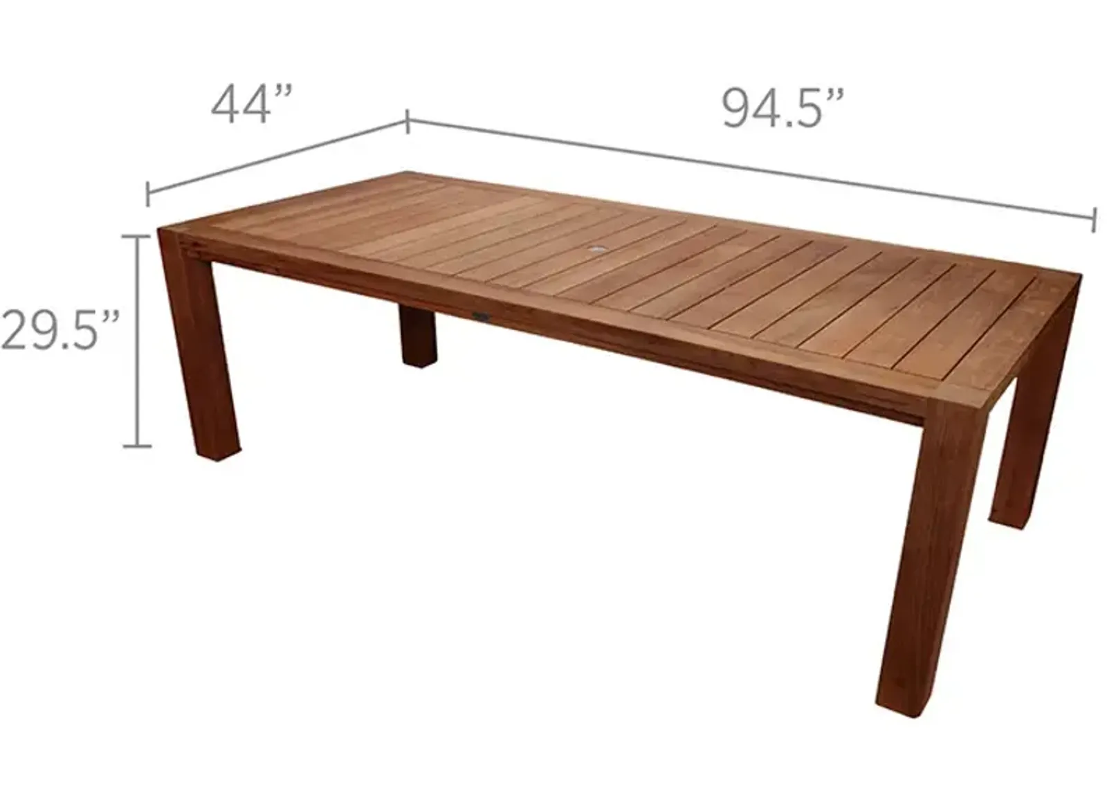 96 Inch Large Outdoor Stationary Comfort Dining Table