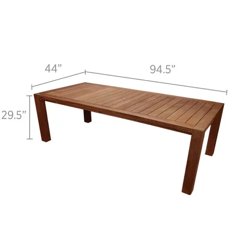 96 INCH LARGE OUTDOOR STATIONARY COMFORT TABLE