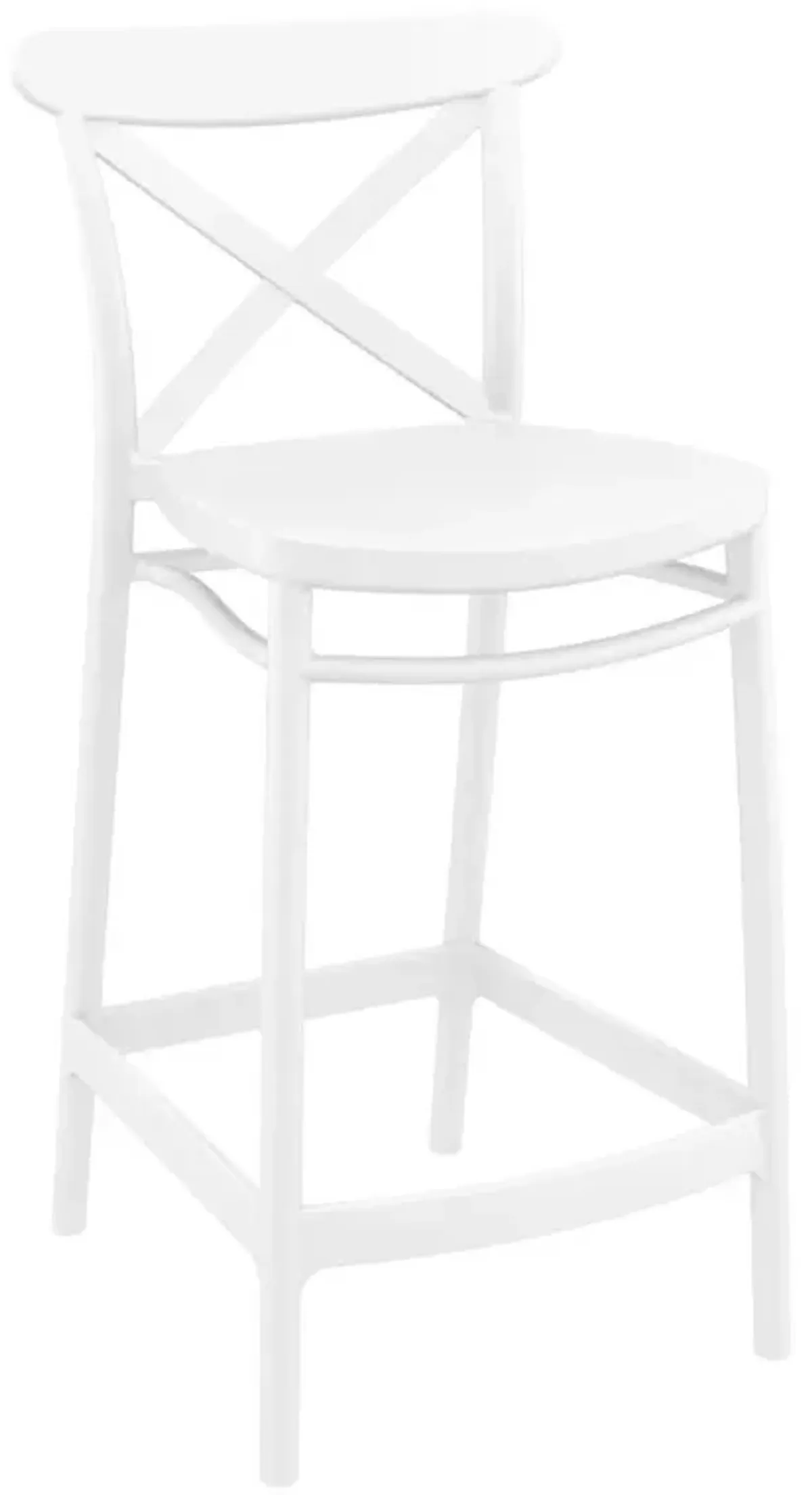 Compamia Cross Counter Stool White