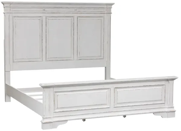 Liberty Furniture Abbey Park Antique White California King Panel Bed