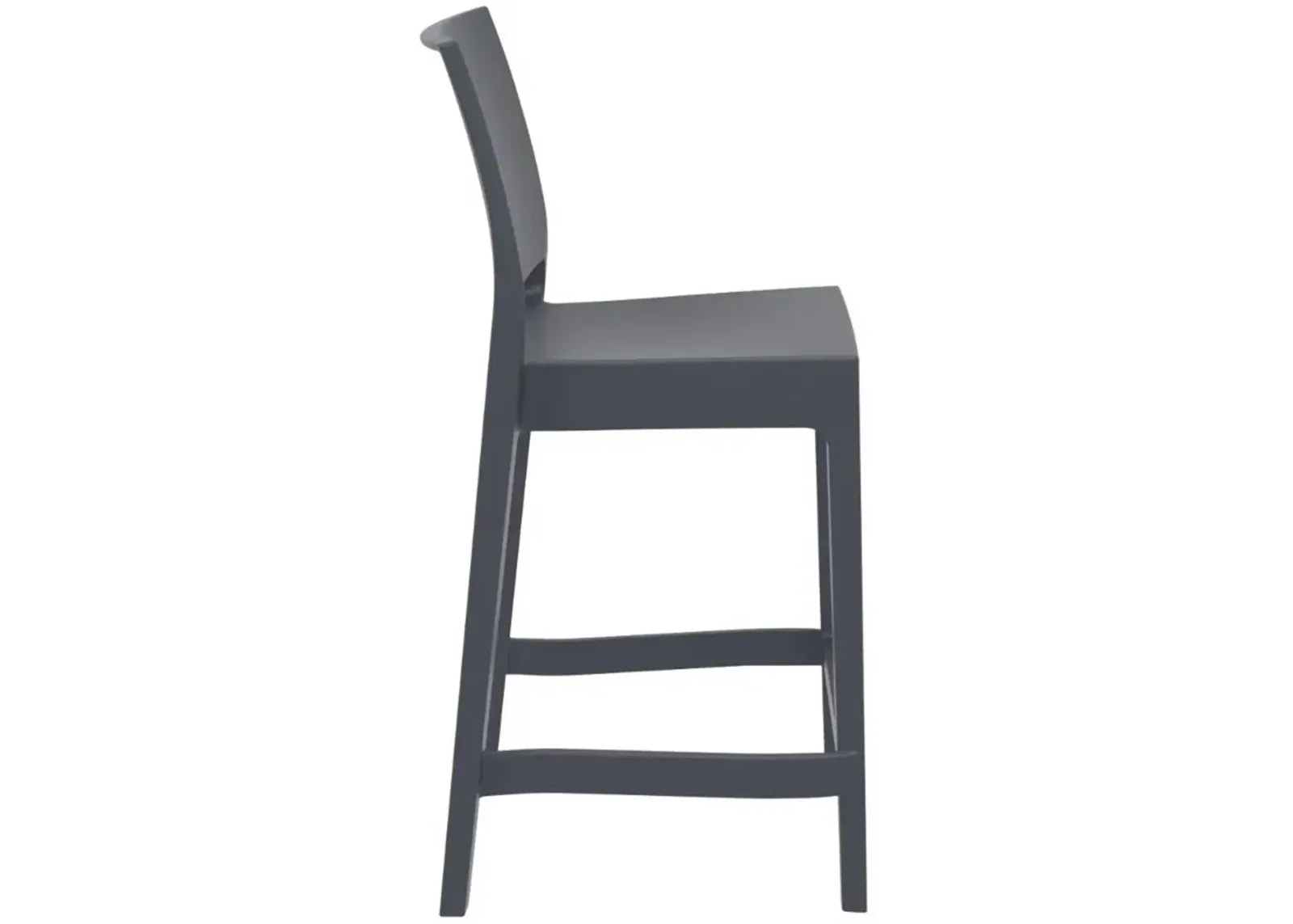 Maya Resin Counter Stool Dark Gray