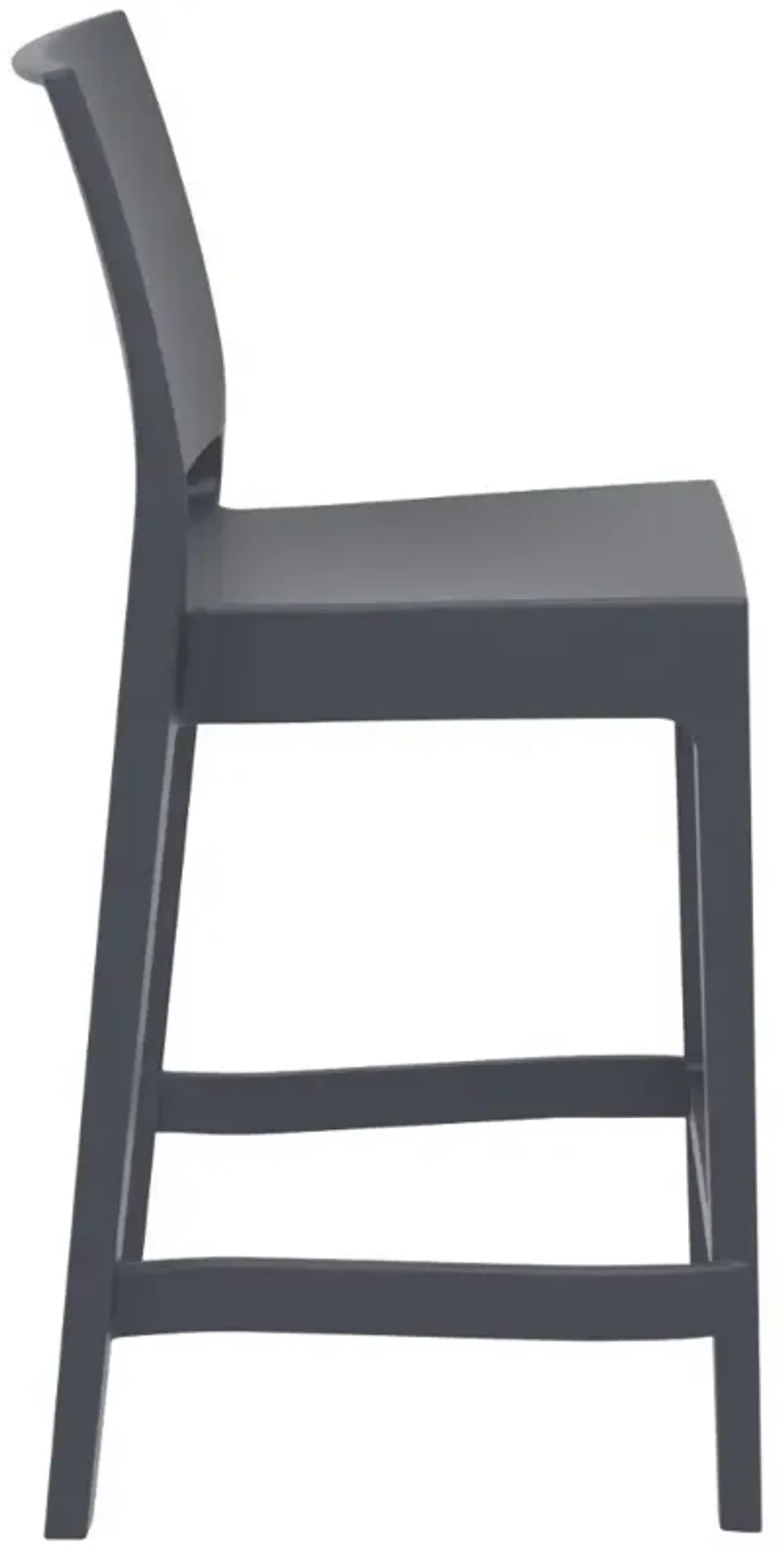 Maya Resin Counter Stool Dark Gray