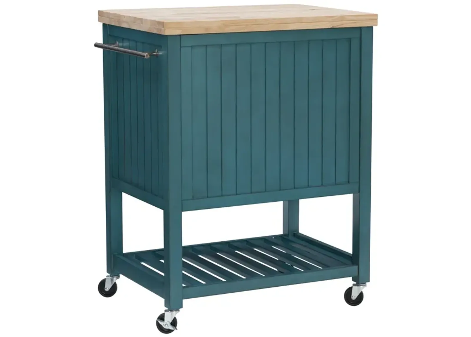 Powell Conrad Teal Kitchen Cart