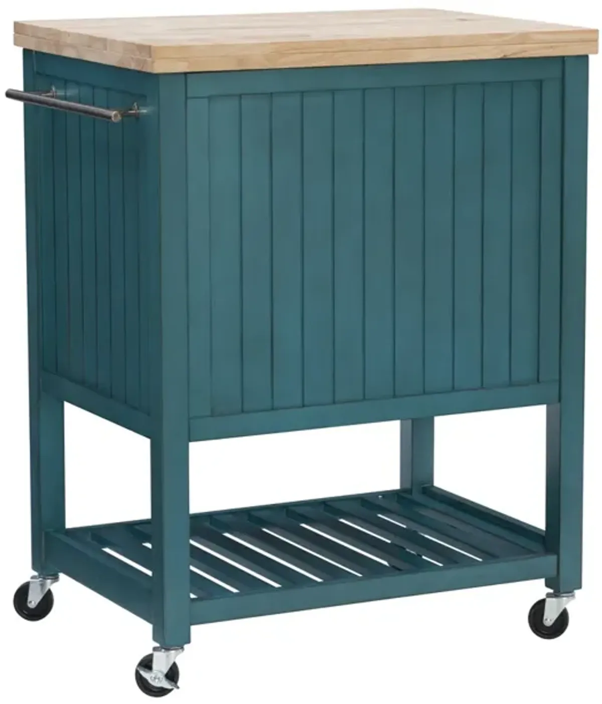 Powell Conrad Teal Kitchen Cart