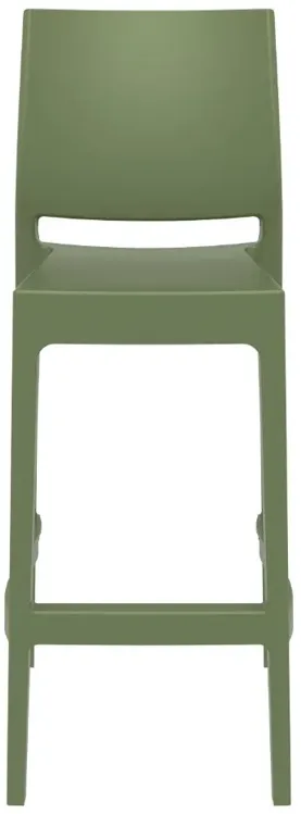 MAYA RESIN BAR STOOL OLIVE GREEN