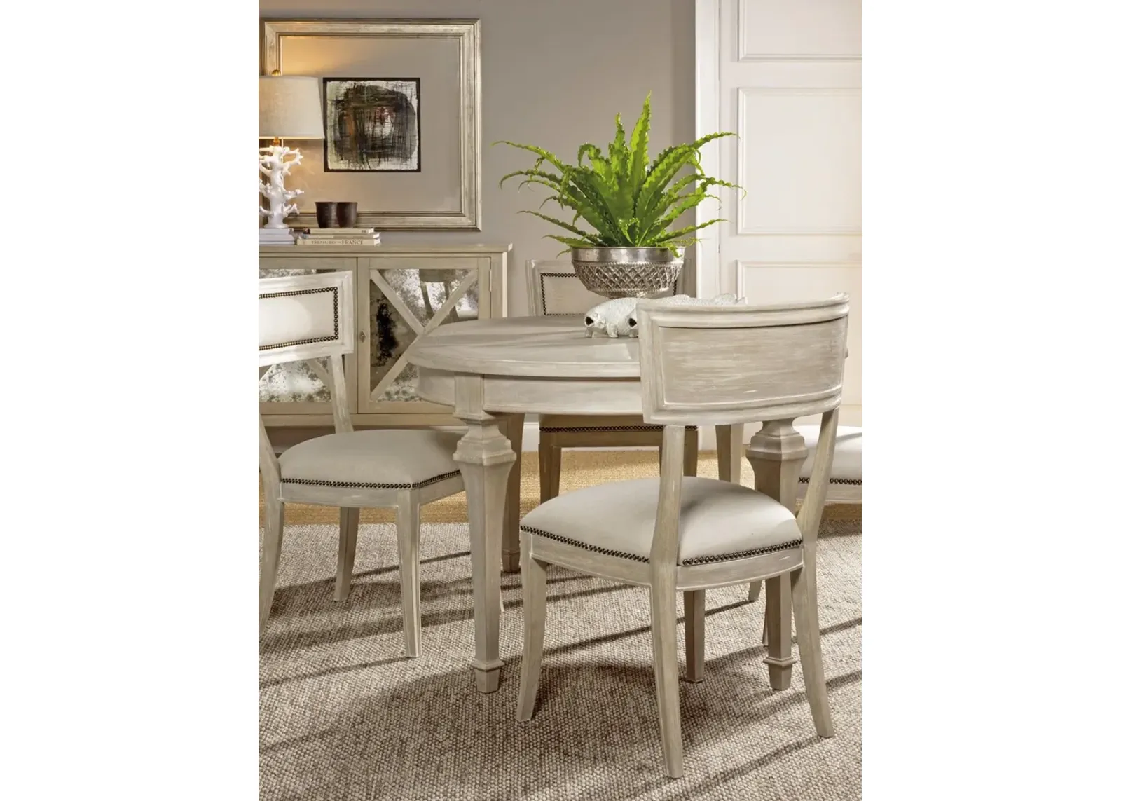 Artistica Home by Lexington Cohesion Program Aperitif 20 Inch Wood Side Chair White Washed/Beige