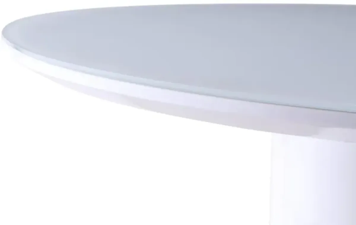 Chintaly Agnes White Contemporary Round White Counter-Height Table