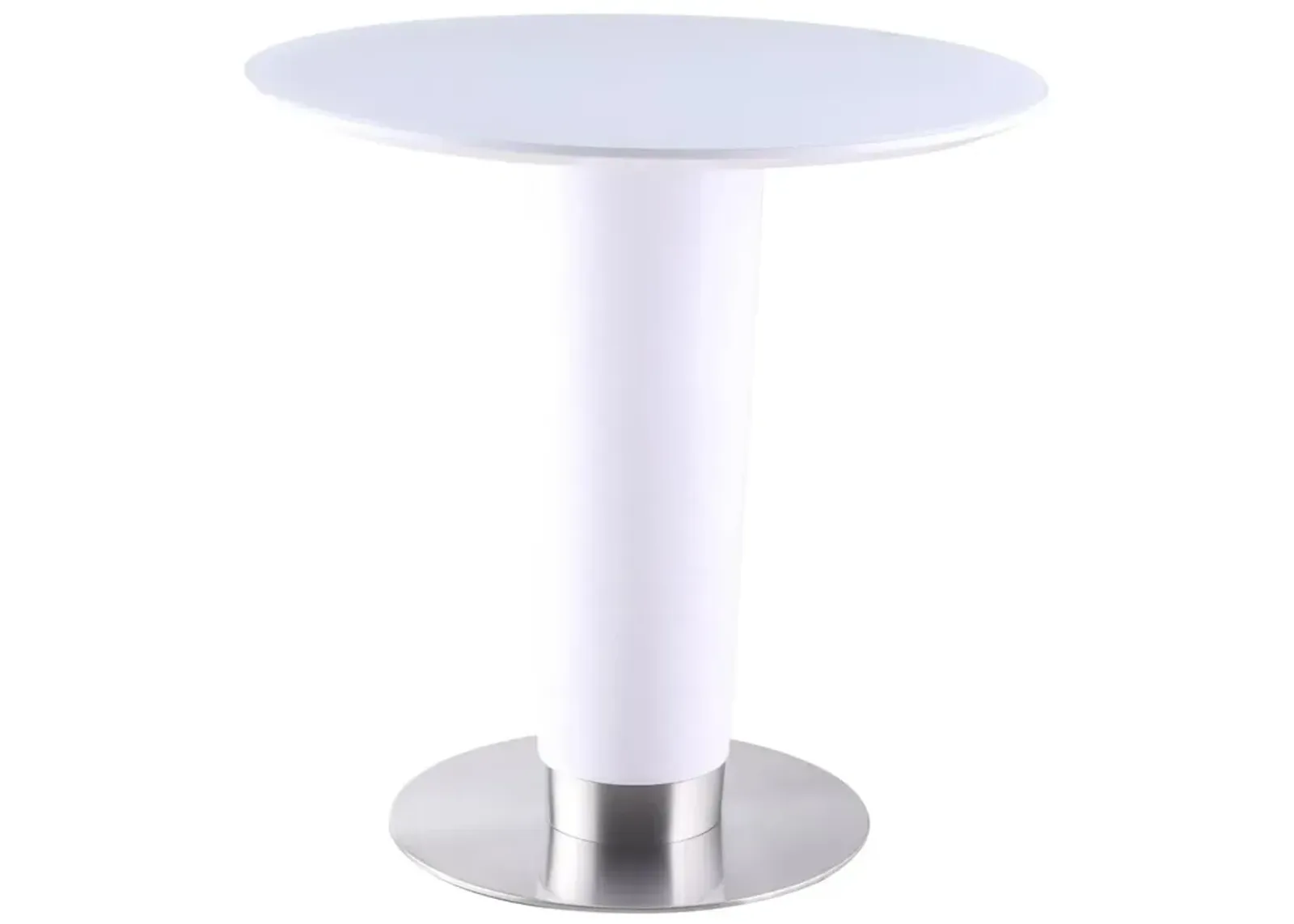 Chintaly Agnes White Contemporary Round White Counter-Height Table