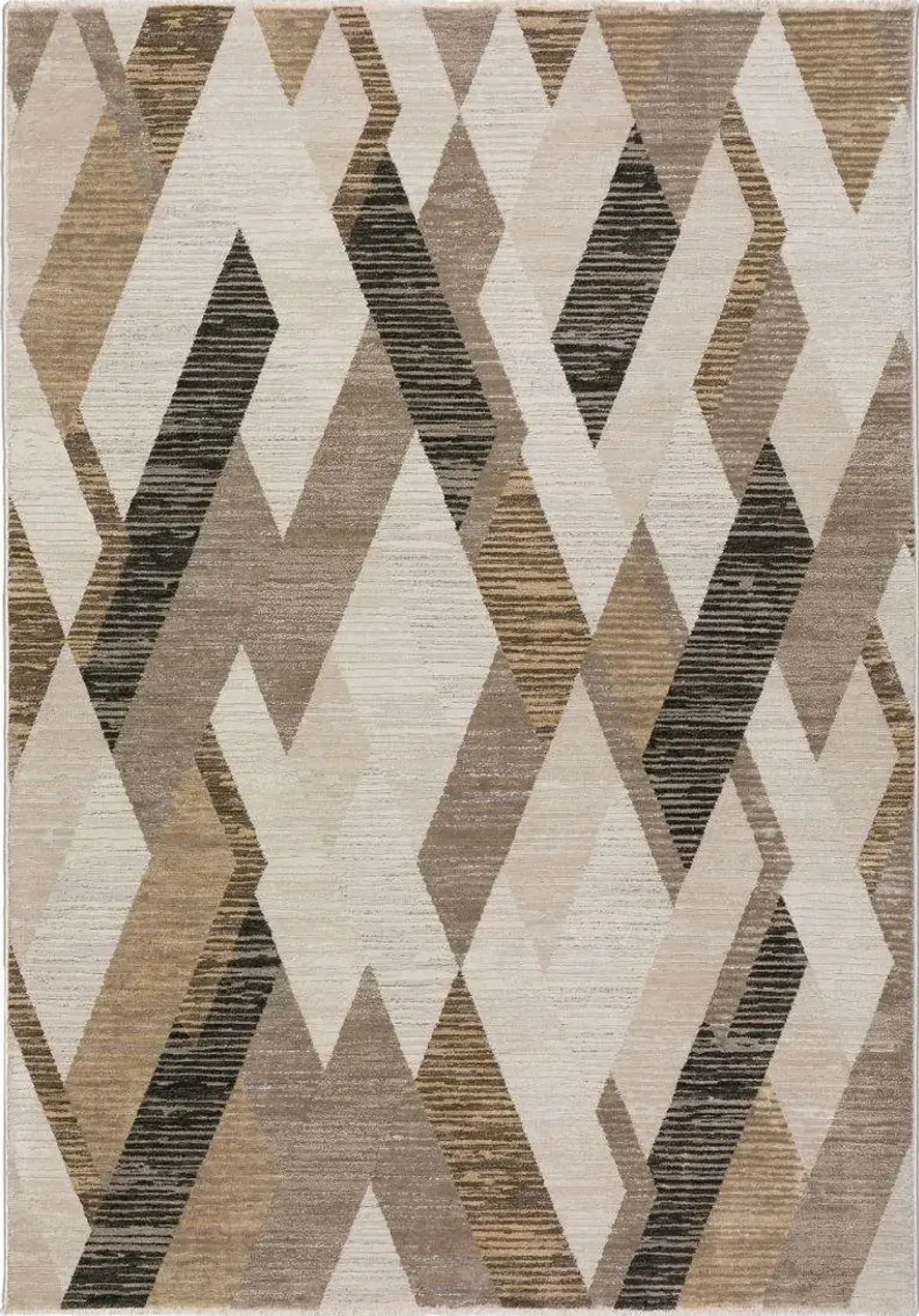 Dalyn Geometric Harmony Textured 5'X8' Area Rug in Brown Tones