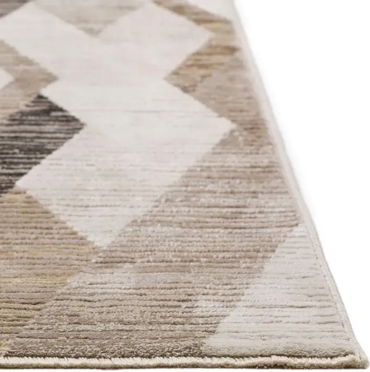 Dalyn Geometric Harmony Textured 5'X8' Area Rug in Brown Tones