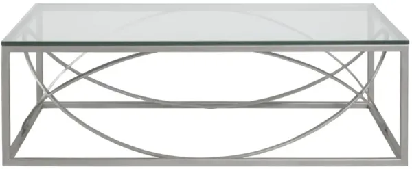 Artistica Home by Lexington Metal Designs Ellipse 54 Inch Rectangular Metal Cocktail Table Silver/Gold