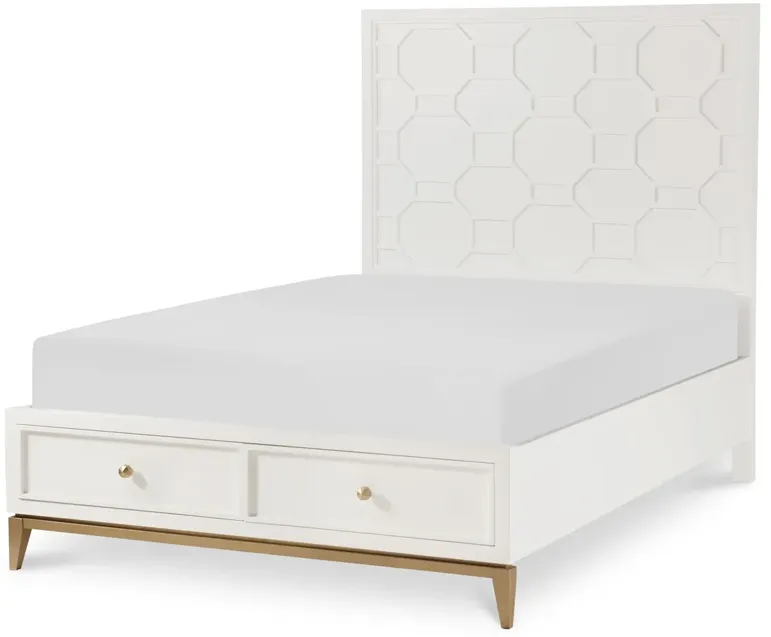 COMPLETE PANEL BED WITH STORAGE FOOTBOARD FULL - CHELSEA BY RACHAEL RAY