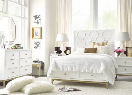 COMPLETE PANEL BED WITH STORAGE FOOTBOARD FULL - CHELSEA BY RACHAEL RAY