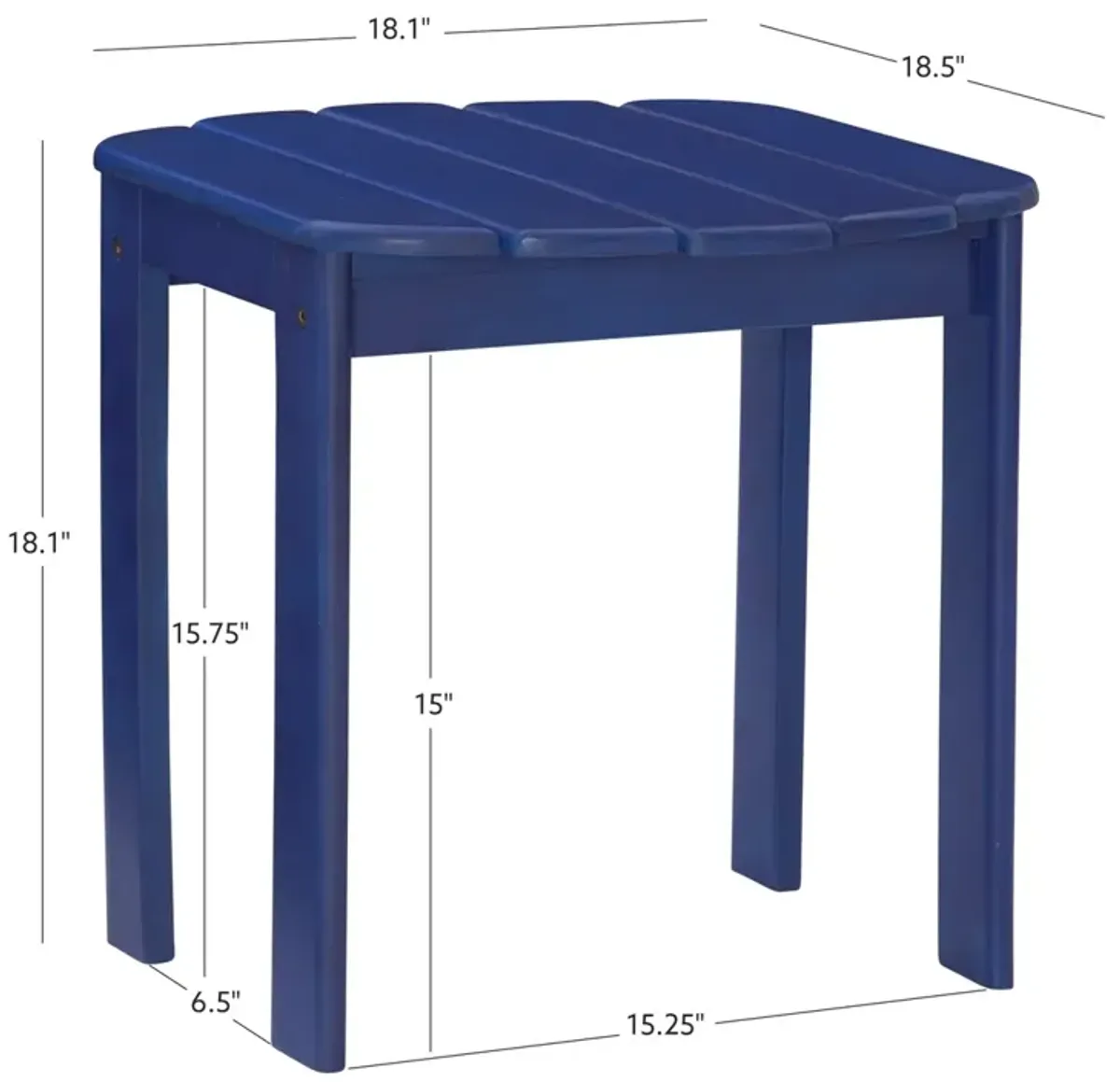 Linon Adirondack End Table Blue