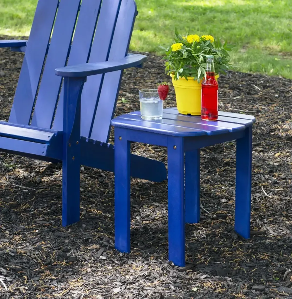 Linon Adirondack End Table Blue