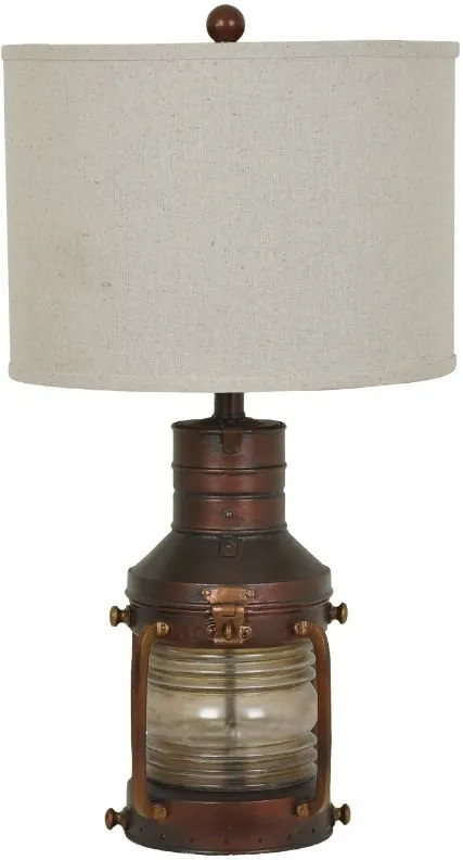 COPPER LANTERN ANTIQUE COPPER TABLE LAMP