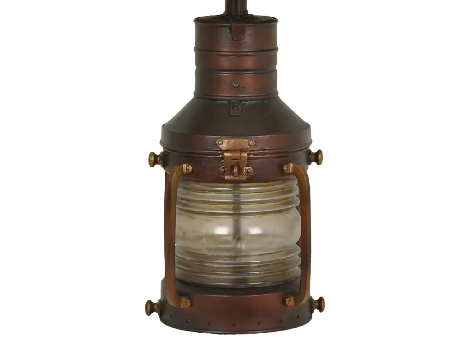 Crestview Copper Lantern Antique Copper Table Lamp