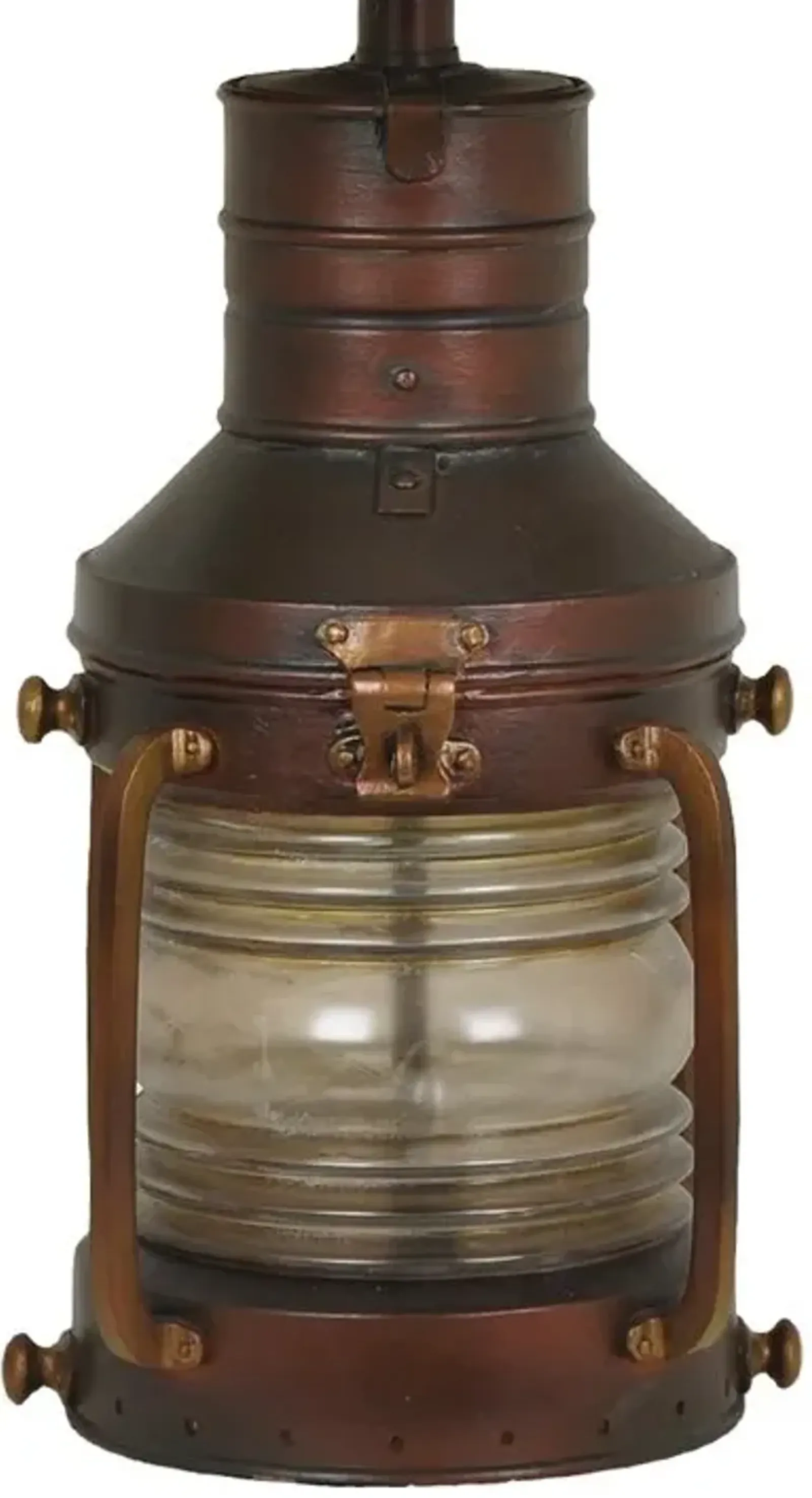 Crestview Copper Lantern Antique Copper Table Lamp