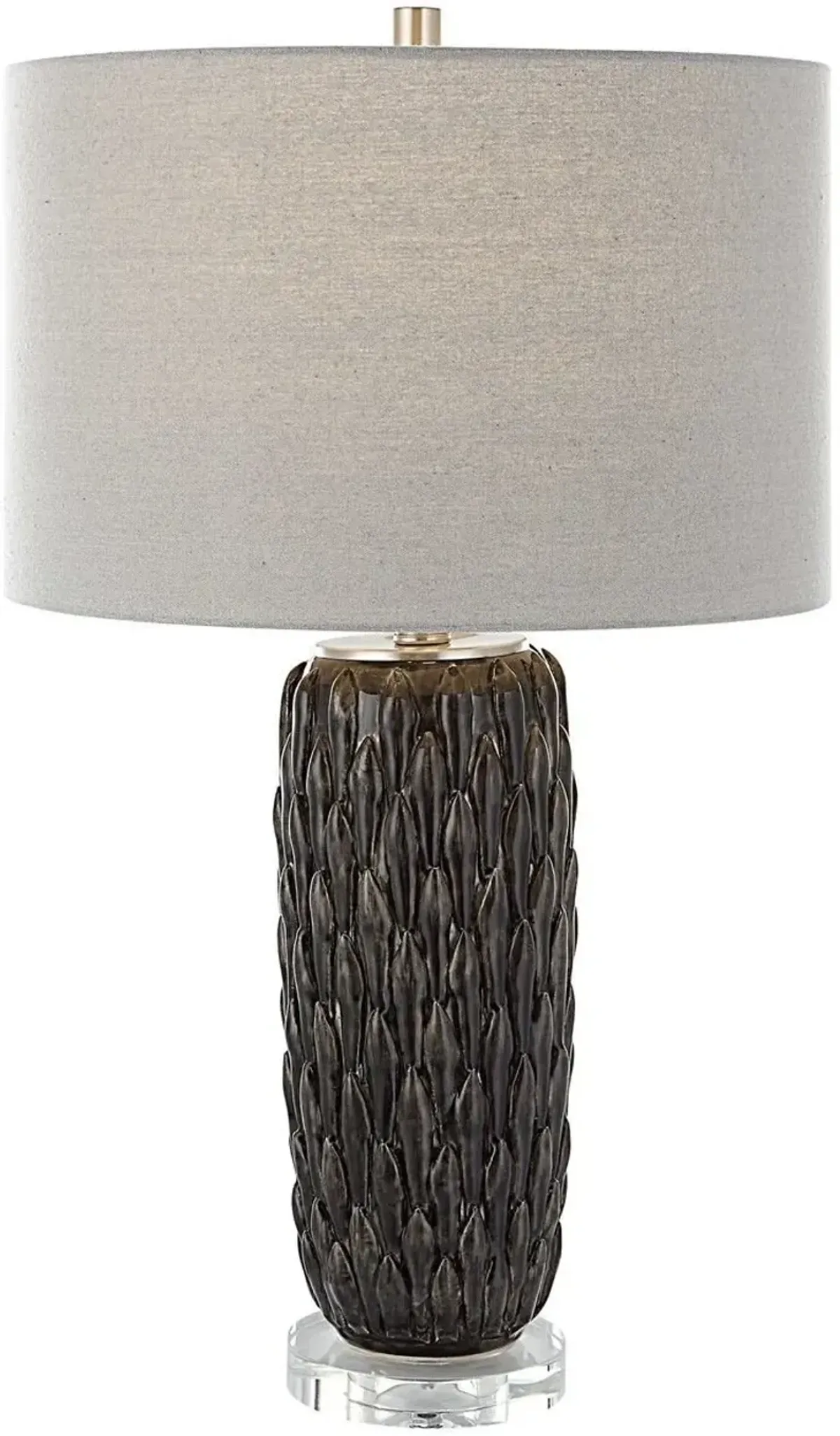 Uttermost Nettle Mushroom Gray Textured Table Lamp