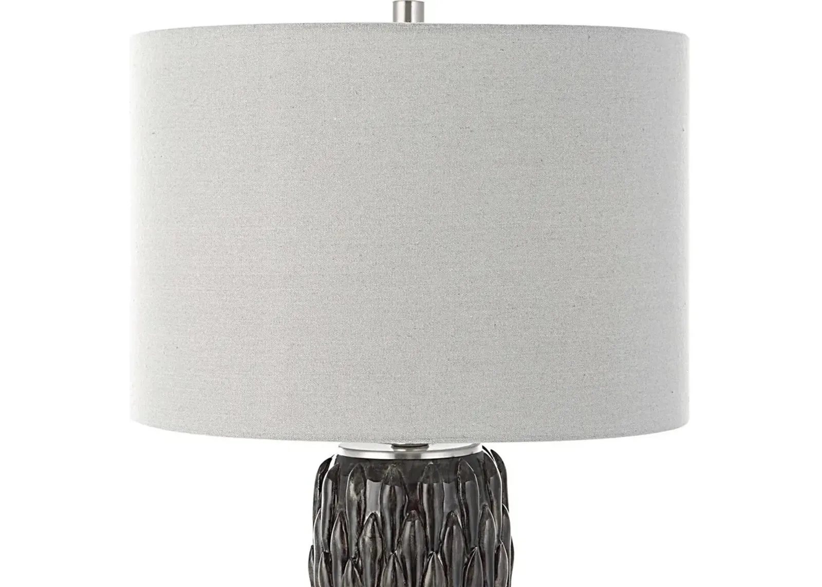 Uttermost Nettle Mushroom Gray Textured Table Lamp