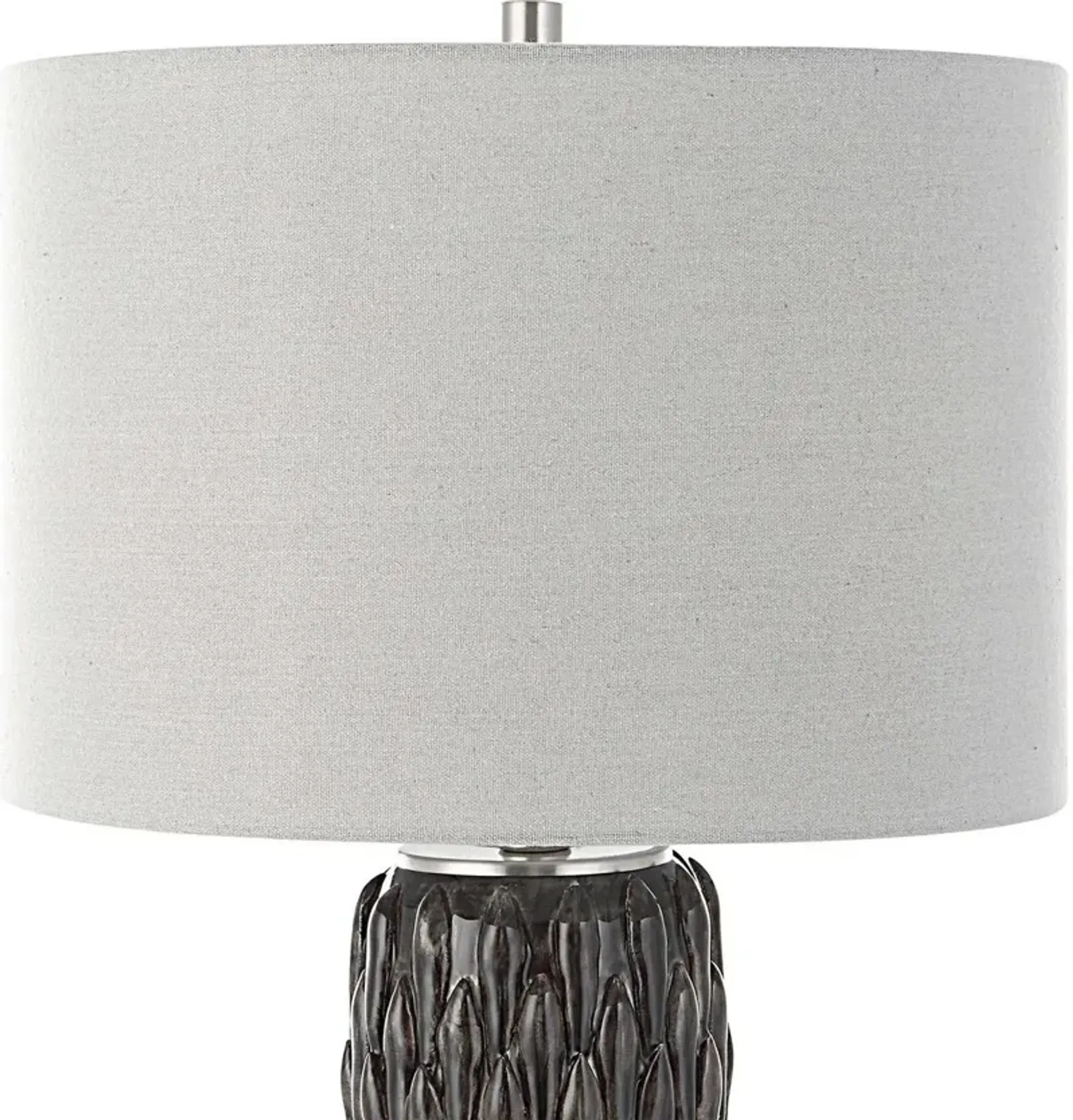 Uttermost Nettle Mushroom Gray Textured Table Lamp