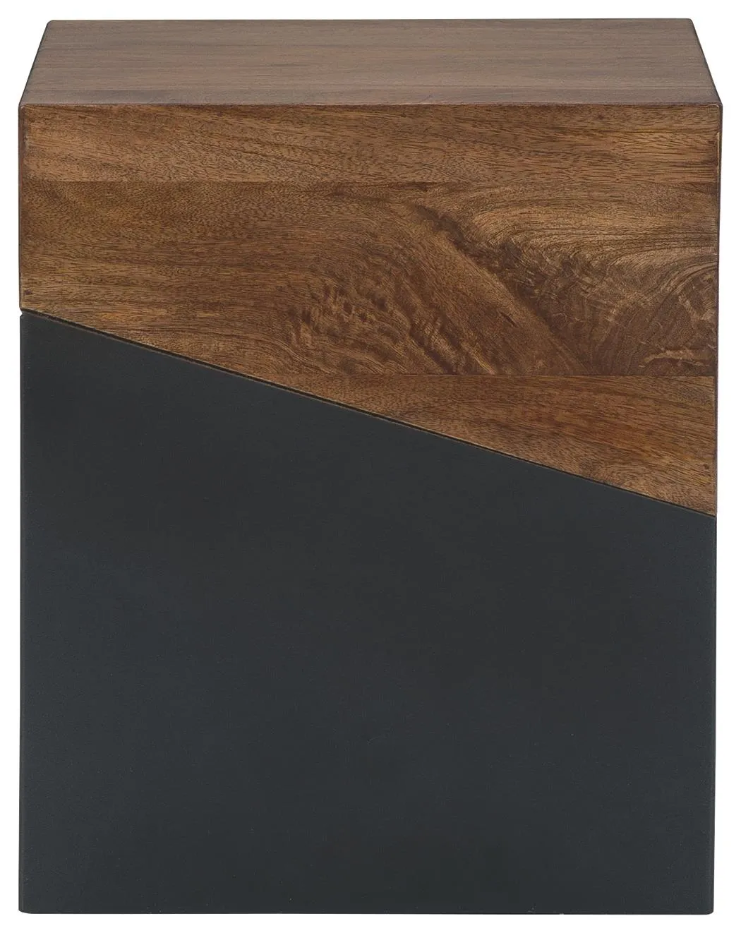 TRAILBEND ACCENT TABLE BROWN/GUNMETAL SIGNATURE DESIGN