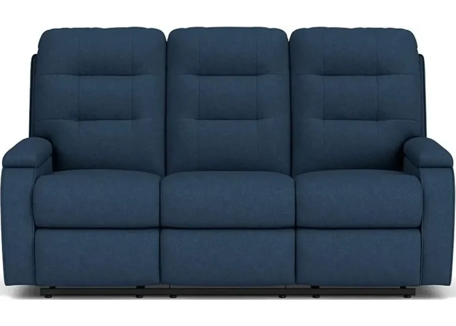 Flexsteel Kerrie Blue Lapis Reclining Sofa