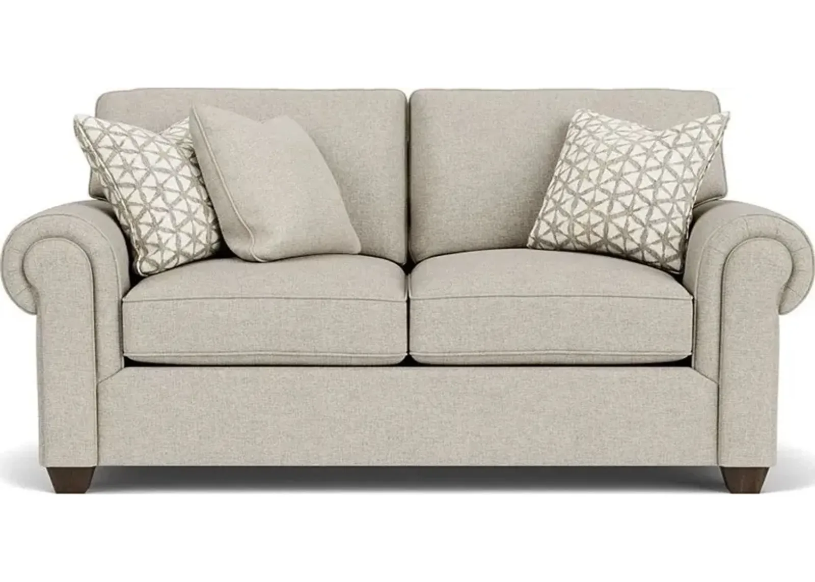 Flexsteel Carson Silver Fabric Driftwood Loveseat