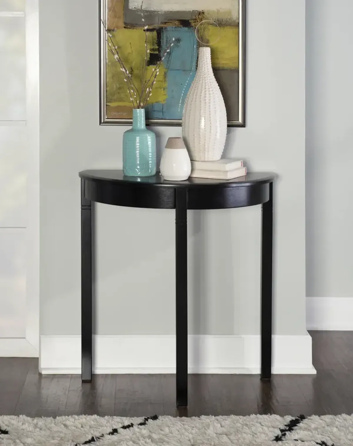 Linon Camden Demi Lune Console Table