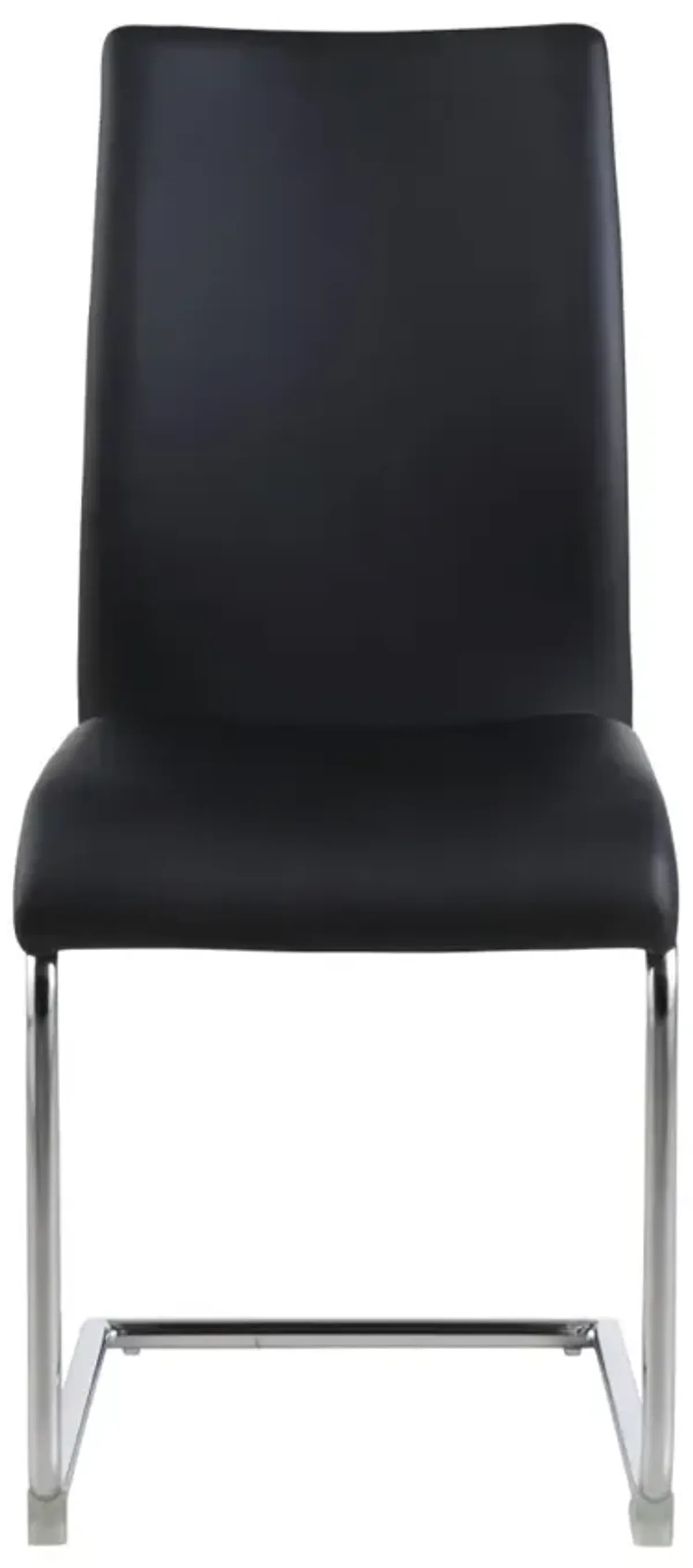 Chintaly Jane Black Contemporary Contour Back Cantilever Side Chair