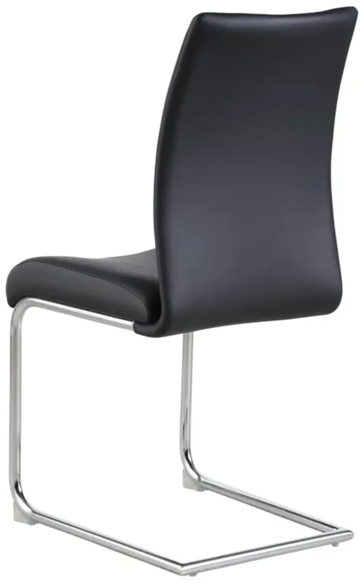 Chintaly Jane Black Contemporary Contour Back Cantilever Side Chair