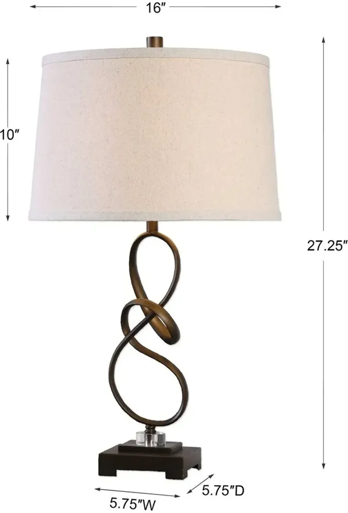 Uttermost Tenley Rubbed Bronze Table Lamp