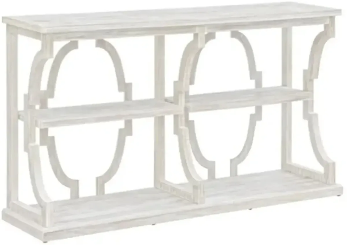 Crestview Stockton White Wash Console Table